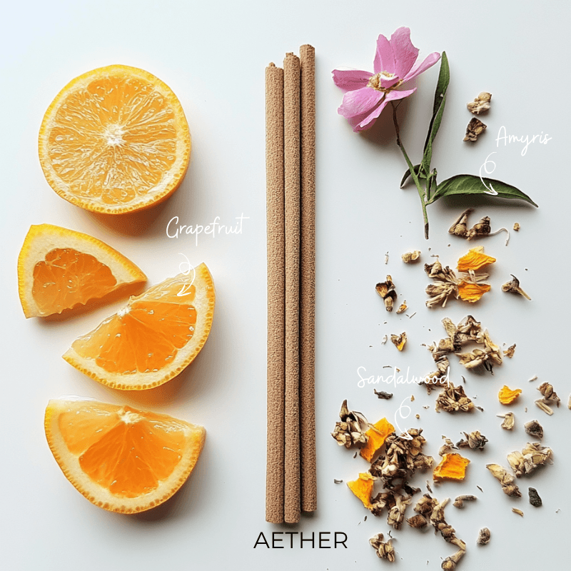Aether – Grapefruit, Ylang Ylang & Sandalwood🌼🍊🪵 - incenselab.au
