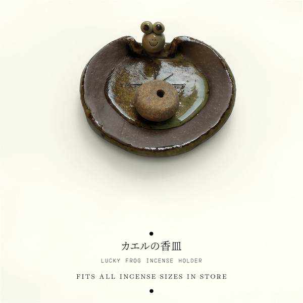 Handmade Japanese Lucky Frog Incense Holder